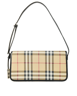 Checked Pochette, Canvas, Beige, T022, 2*